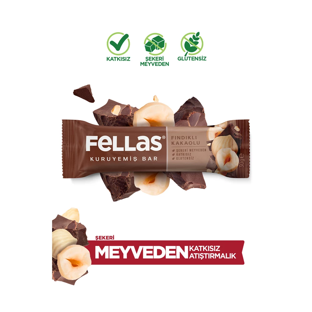 Fındıklı Kakaolu Kuruyemiş Bar (30 g) x 12 Adet