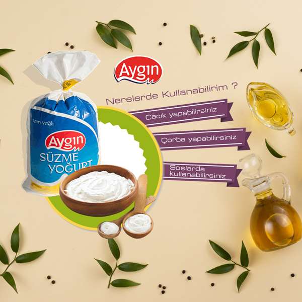 Süzme Yoğurt Tam Yağlı Aygın 900g
