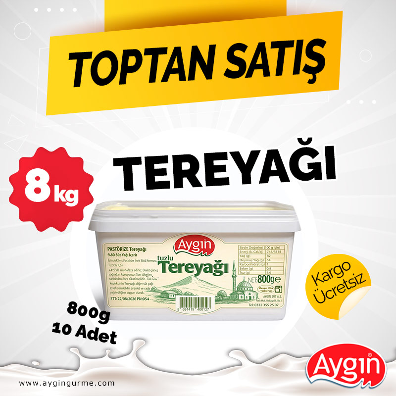 TUZLU Tereyağı Kutu ***Kampanyası - 8 kg