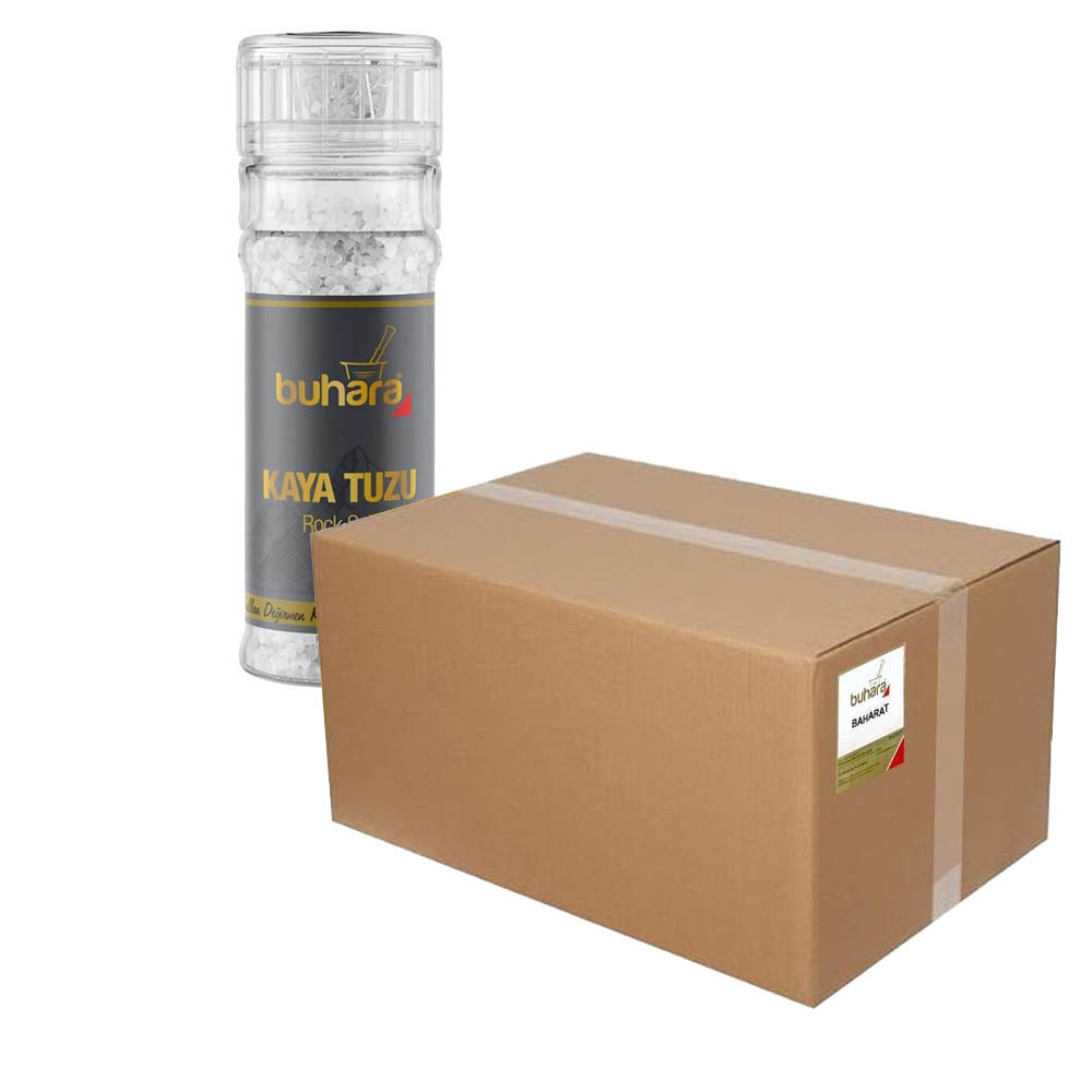 Buhara Baharat TOPTAN Kaya Tuzu Değirmen Cam 110g 15 Adet