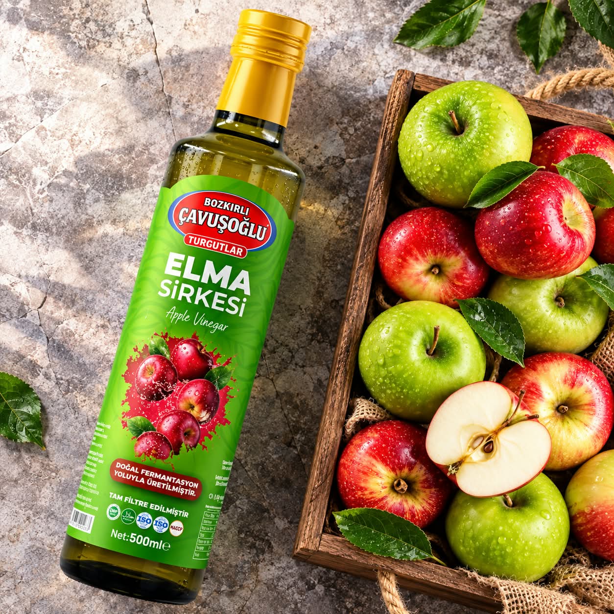 BOZKIRLI ÇAVUŞOĞLU 500 ML ELMA SİRKESİ 
