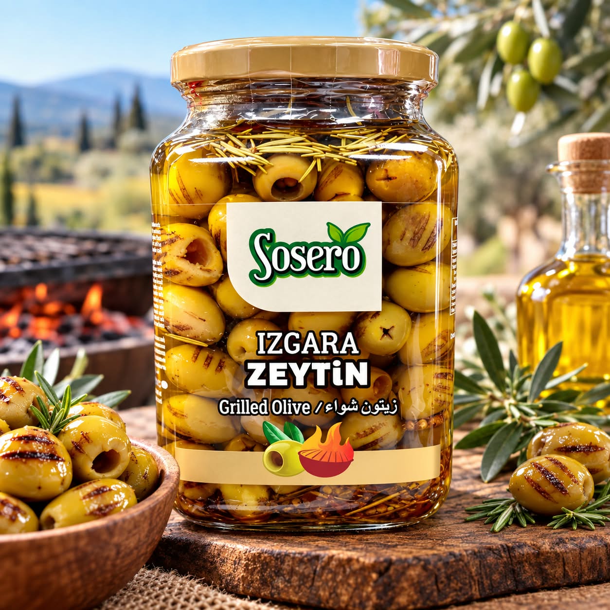 SOSERO GRİL IZGARA ZEYTİN 1000 cc