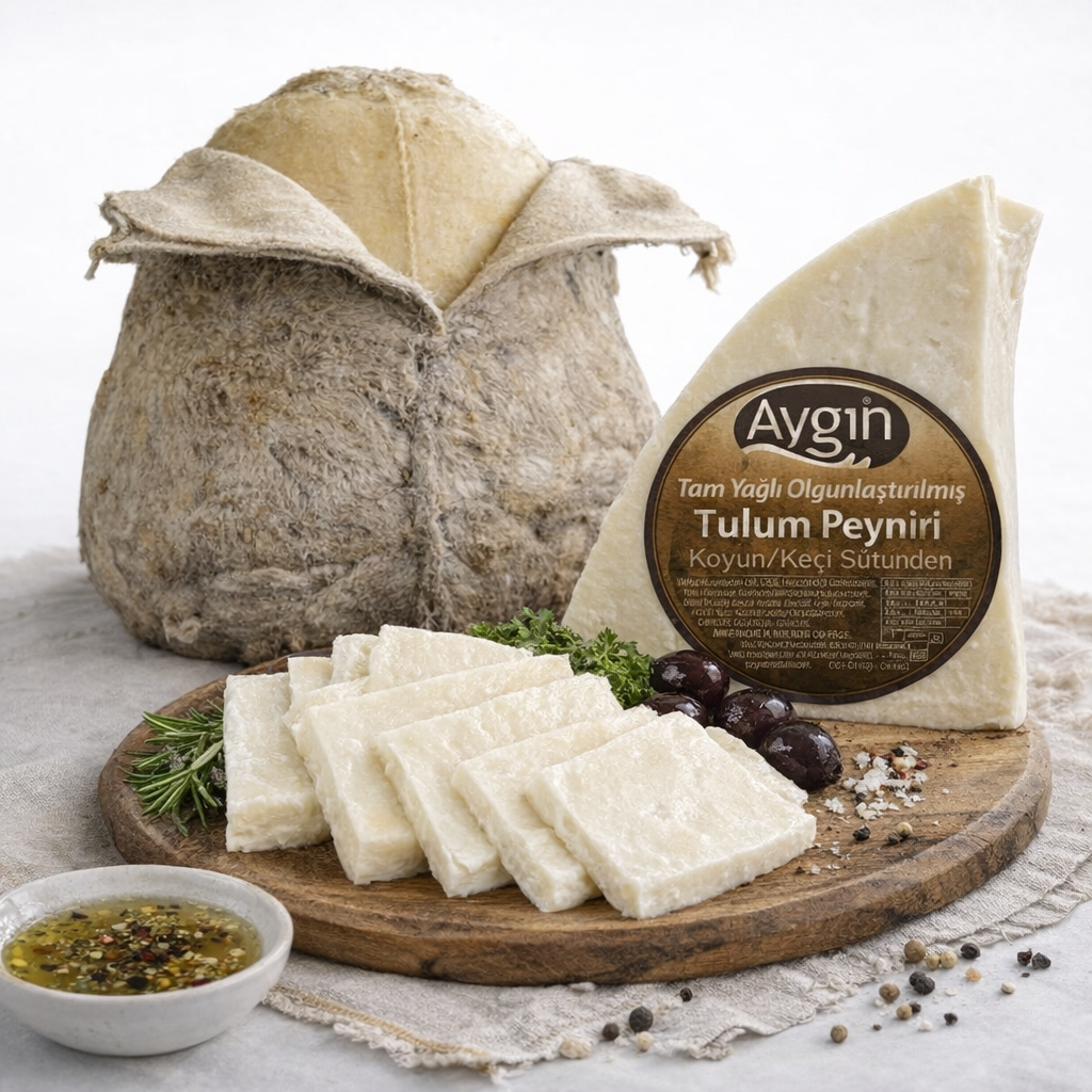 Koyun/Keçi Sütünden Tam Yağlı Olgunlaştırılmış Deri Tulum Peyniri 450g ile 500g arası