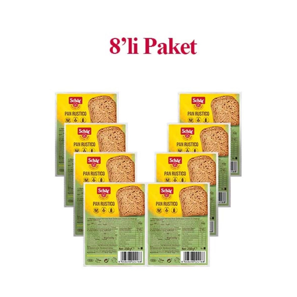 Rustico Glutensiz Lifli Ekmek 250 gr 1 koli (8 ADET)