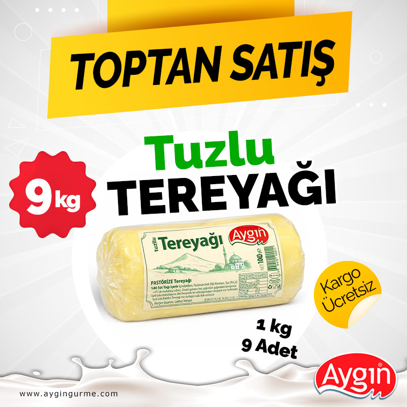 TUZLU Tereyağı ***Kampanyası - 9 kg Tereyağı