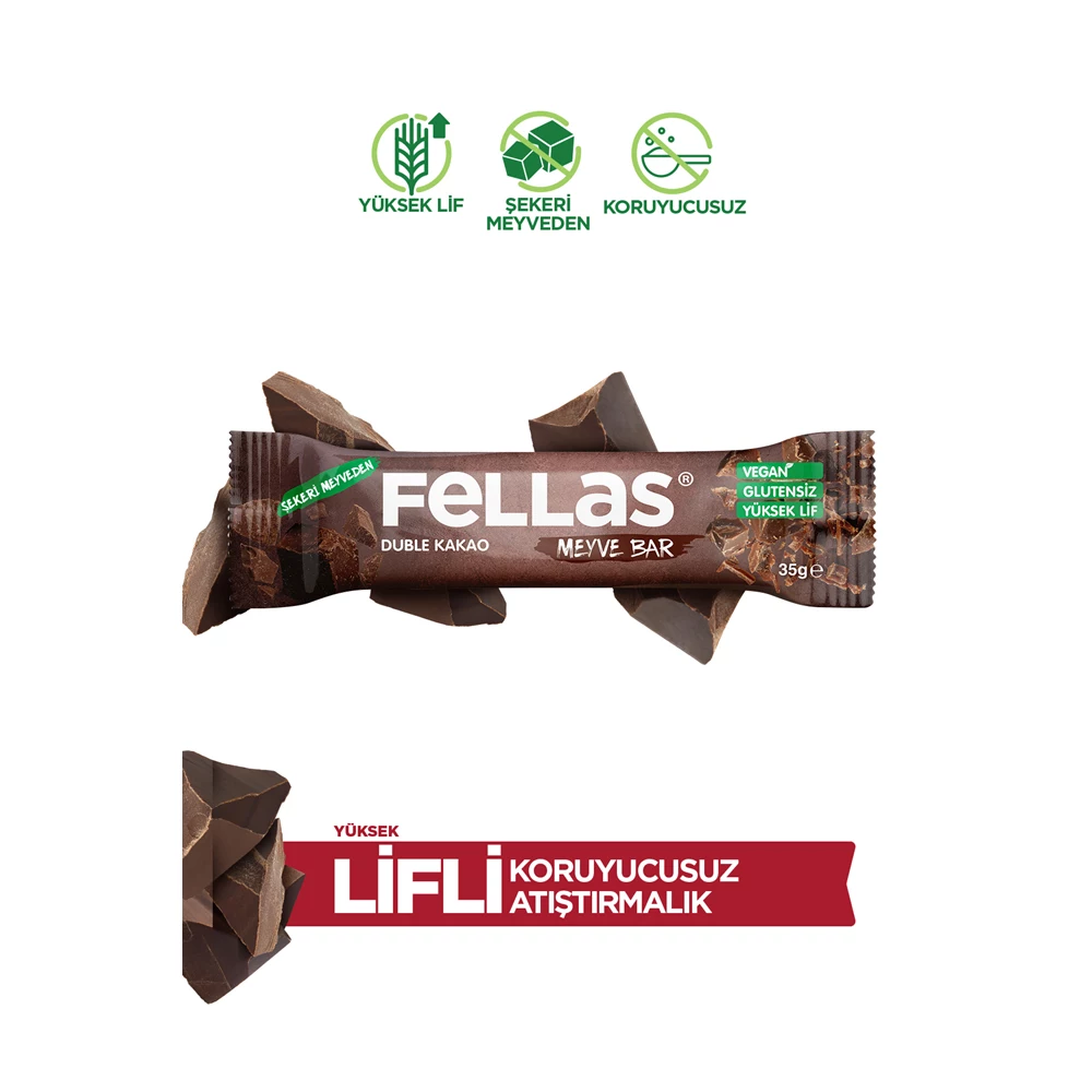 Meyve Bar - Duble Kakaolu (35 g) x 12 Adet