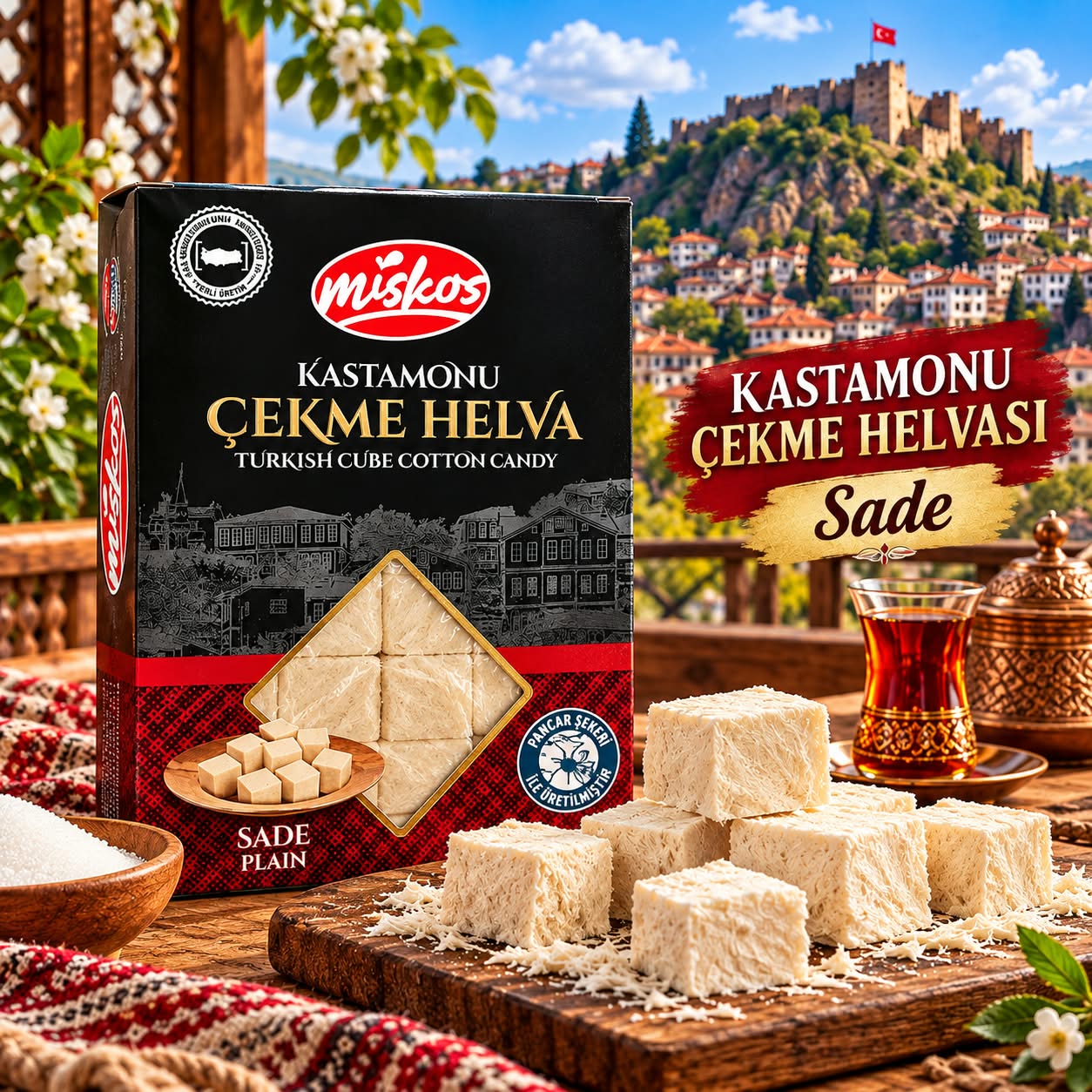 MİSKOS KASTAMONU ÇEKME HELVA 240 GR ( SADE)