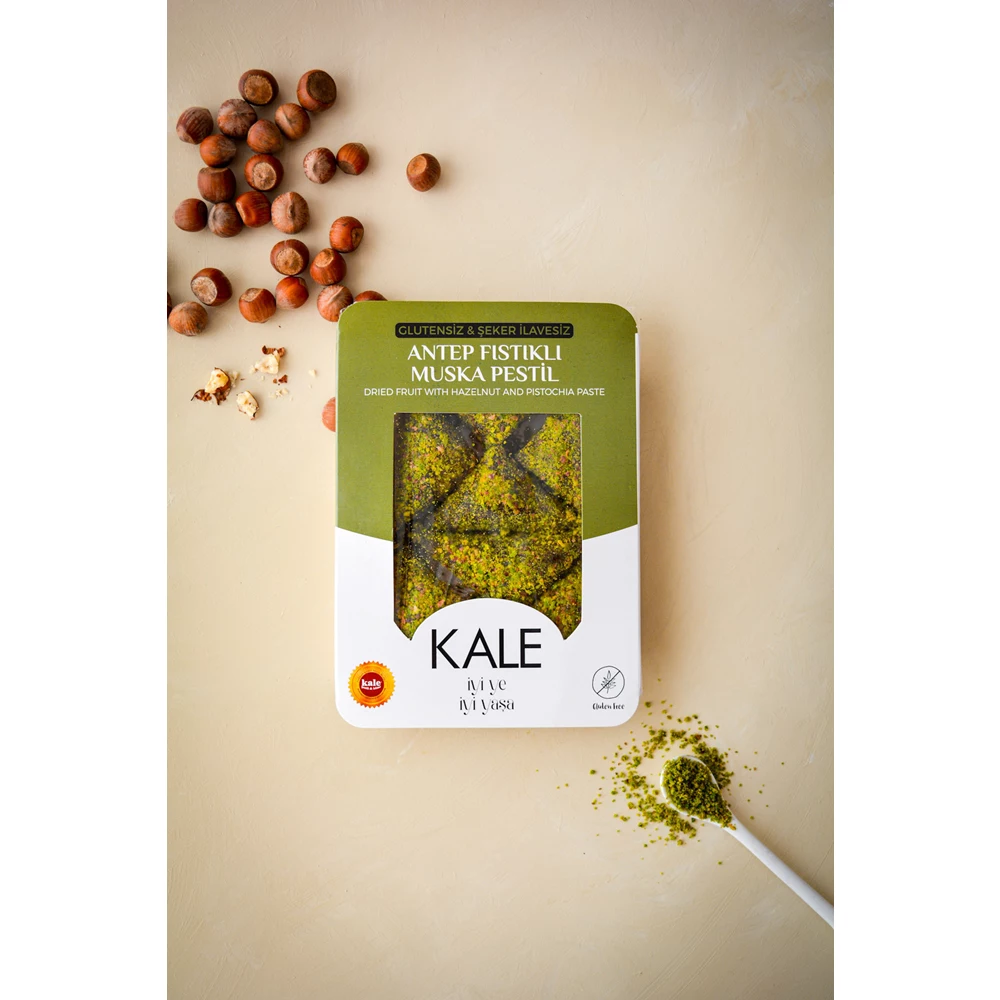 Glutensiz - Şeker İlavesiz Karabuğdaylı Antep Fıstıklı Gümüşhane Muska Pestil 230 g