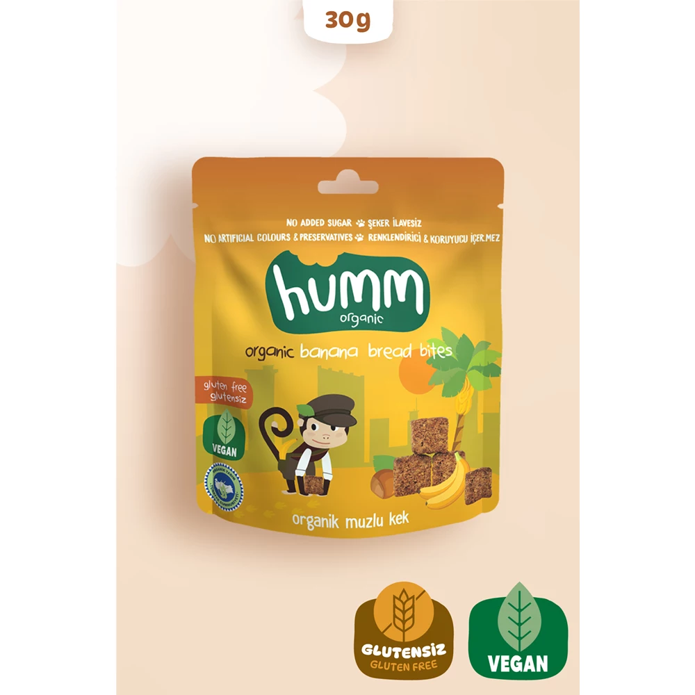 Organik Glutensiz Vegan Muzlu Kek - 30g