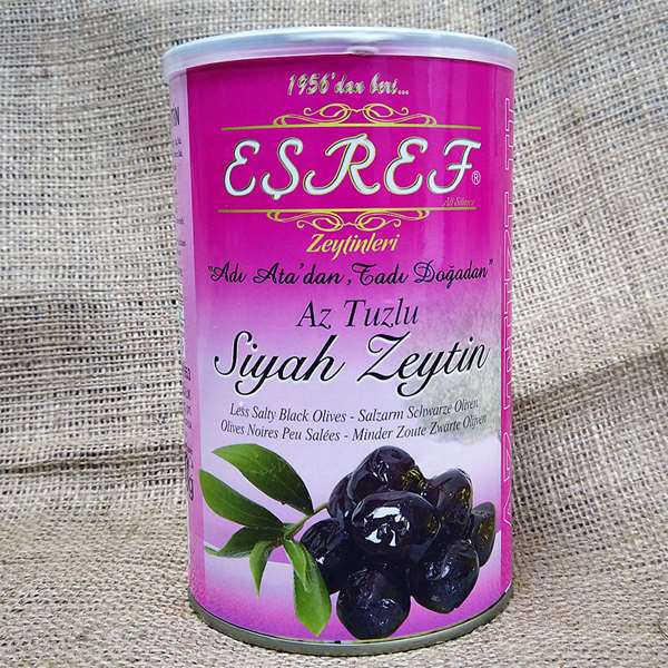 Gemlik Siyah Zeytin - Az Tuzlu Siyah İri Zeytin 800g