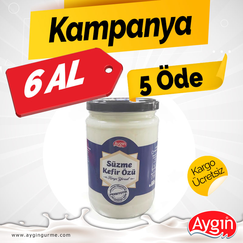 6 Adet AL - 5 Adet ÖDE - Kefir Özü Süzme Yoğurt Kıvamında 